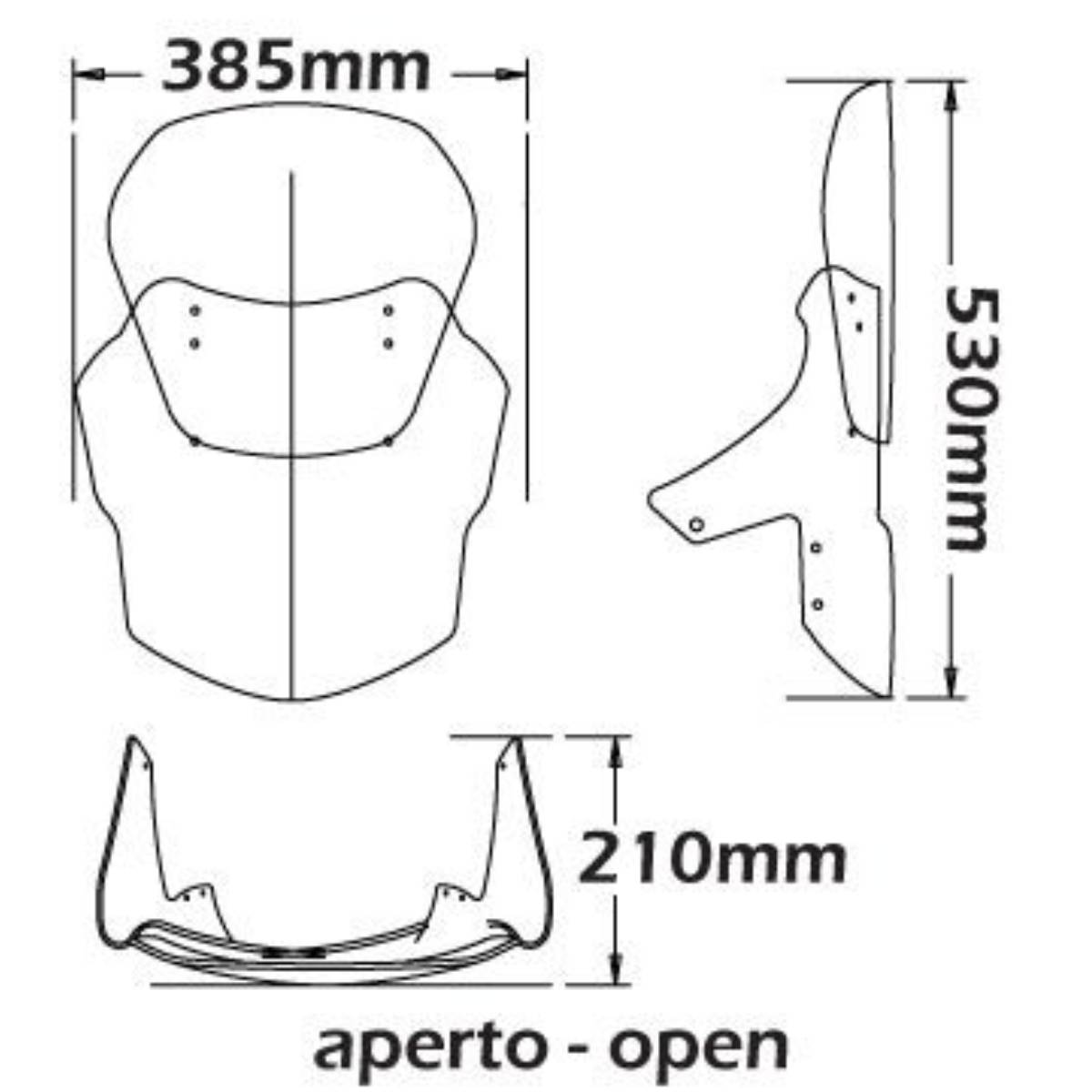 Parabrisas regulable transparente BMW F650CS Scarver 2002-2004